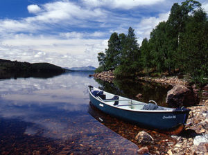 Canoe on Loch Garry