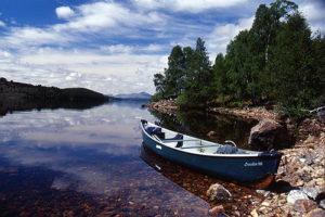 Canoe on Loch Garry